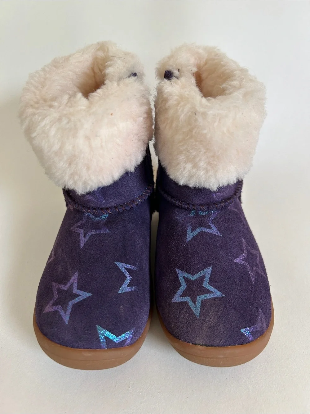 UGG **never worn** Toddler Girl Plush Cuff Boots - Purple